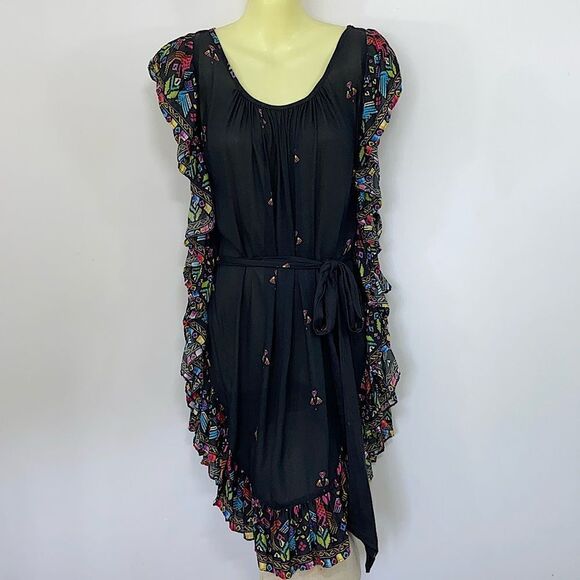 Jen’s Pirate Booty Dress Ruffle Accent Assymetrical Mini NWOT Oversized … - Picture 1 of 8